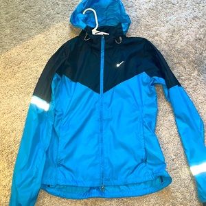 Black and blue Nike zip up jacket